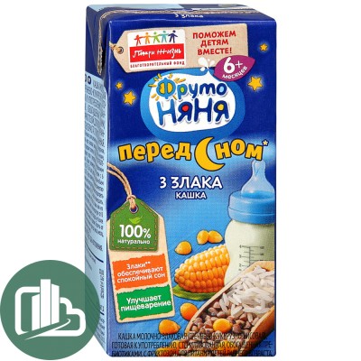 Фруто няня каша 3злака 0,2л 1/18