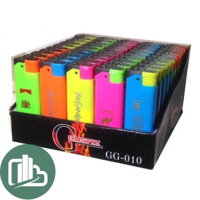 Зажигалка Пьезо Ассорти GG-002 1/50 ШК: 223