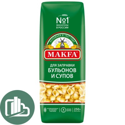 Макфа Ракушечки 250гр 1/20