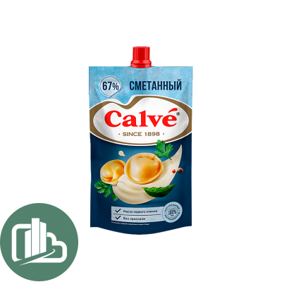 Майонез Calve Сметанный 67% д/п 700гр 1/15