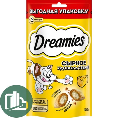 Лакомство д/кошек Dreamies 140гр Сырное удовольствие 1/12
