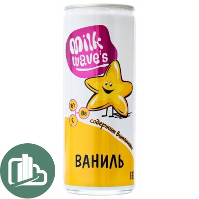 Напиток средне газированный Милк вэйвс со вкусом ванили 0,25л 1/13