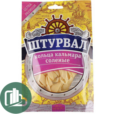 Кольца кальмар соленые 36г 1/5 Штурвал