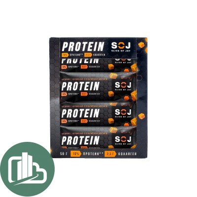 Бат. Протеиновый SOJ Protein с соленой крамелью 50гр 1/12 