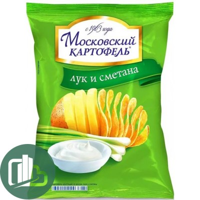 Московская картошка 70гр со вкусом лука и сметаны 1/12