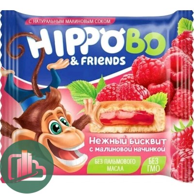 Яшкино Пирожные Hippobo с малиновой начинкой 32г 1/12