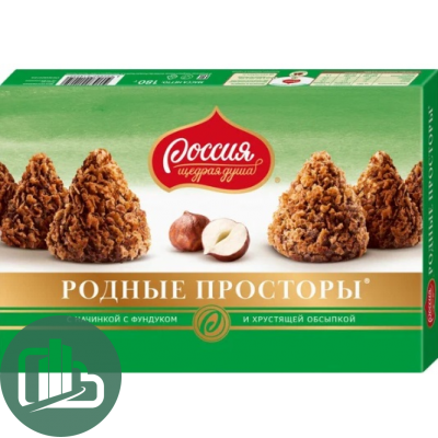 Набор Конфет Родные Просторы 180гр Фундук 1/10