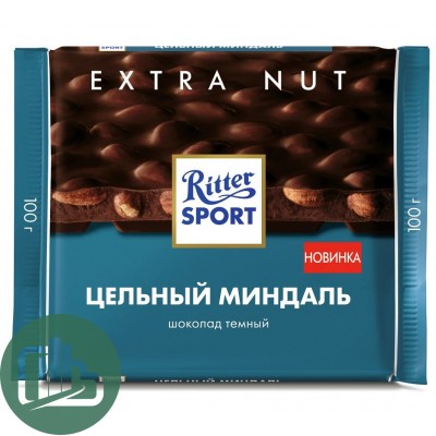 Ритер-спорт 100гр Миндаль Цельный Темный 1/11 7086
