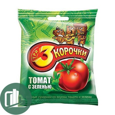 Три корочки 40 гр Томат с зеленью 1/60