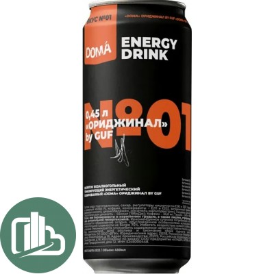 Энерг, Напиток DOMA 0,45л Ориджинал 1/12