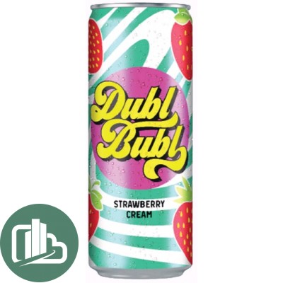Напиток Бабл Бабл клубника со сливками (Dubl Bubl Strawberry Cream) 0,33л 1/24