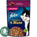 FELIX 75г в желе Sensations 1/26 Утка со Шпинатом