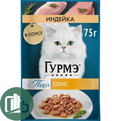 Корм для кошек ГУРМЭ 85гр в соусе Индейка 1/28