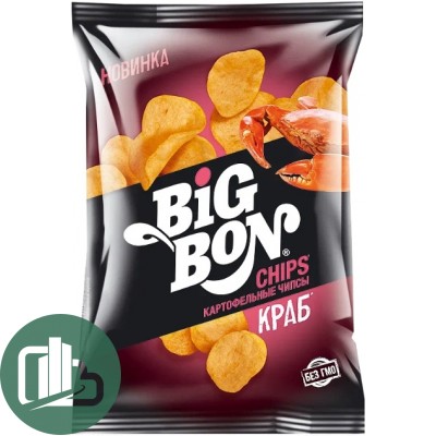 Чипсы BIGBON 75гр 1/24 Краб