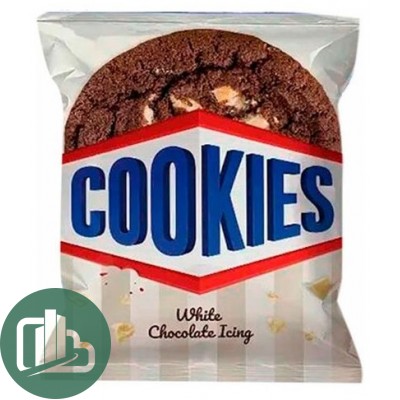 Печенье COOKIES 70гр  шоколадный с кусочками белой глазури 1/60