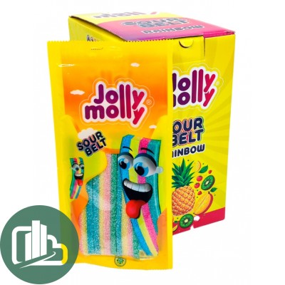 АТВ Жевательный мармелад 70гр Jolly Molly SOUR BELT Кислая лента ТУТТИ ФРУТТИ 1/24(6)
