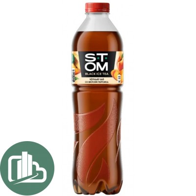 STOM Черный чай 1,5л Персик 1/6