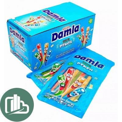 АТВ Жевательный мармелад 75гр Кислые карандаши DAMLA  ассорти 1/12