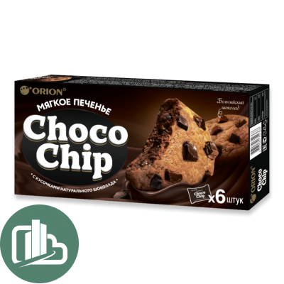 Печенье ОРИОН  CHOCOCHIP с кус. натур. шоколада 120гр 1/16