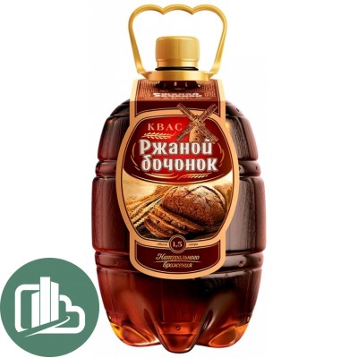 Квас Ржаной бочонок 1,5л 1/4