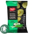 Бруто чипсы рифлёные лучок сметана 70 гр 1/20