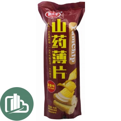 Чипсы ShuYangyang Yam Chip Острые с соевым соусом  90гр 1/10 (Коричневая упк)