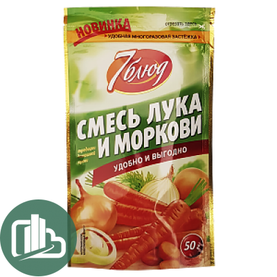 7 Блюд Смесь Лука и Моркови дой-пак 50гр 1/18