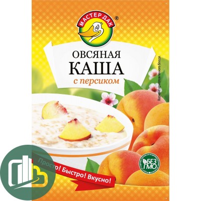 Мастер Дак овсяная каша с персиком 35гр 1/40