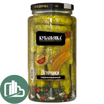КУБАНОЧКА Огурцы маринованные 1500гр 1/6