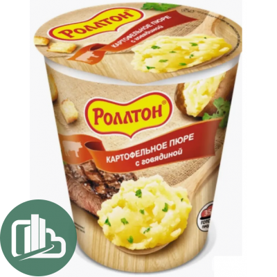Ролтон Пюре с говядиной 55гр 1/24