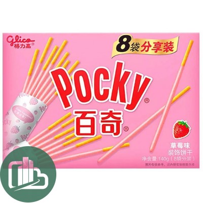 Шоколадные палочки Pocky 140гр Клубника 1/24