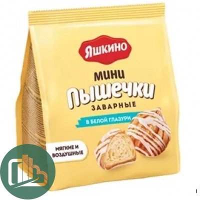Яшкино Заварные Пышечки в белой глазури 153гр 1/10