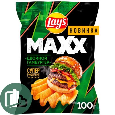 Лейс 100гр MAX Двойной Гамбургер 1/20