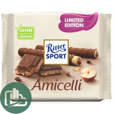 Ритер-спорт 100гр Вафельная трубочка Amicelli 1/12 60156