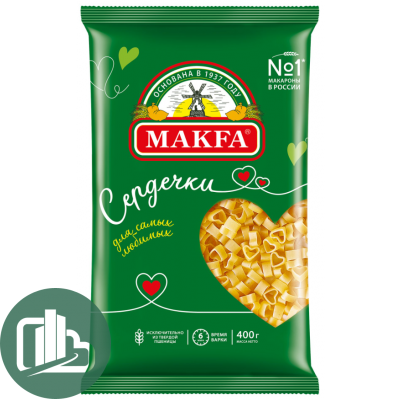 Макфа Сердечки 400гр 1/20