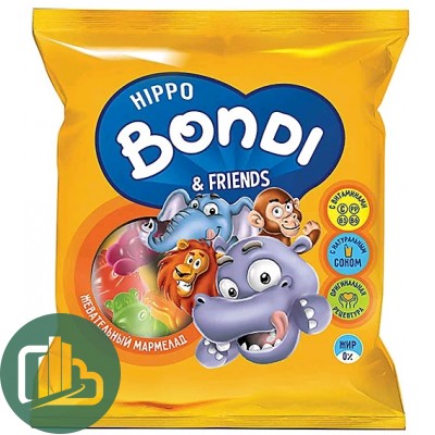 Мармелад Hippo Bondi & Friends 70гр 1/50 Яшкино