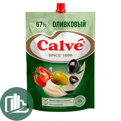 Майонез Calve оливковый 67% д/п 400гр 1/24