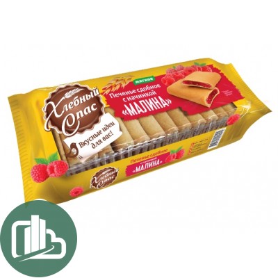 Хлебный спас с начинкой малина 300гр 1/10