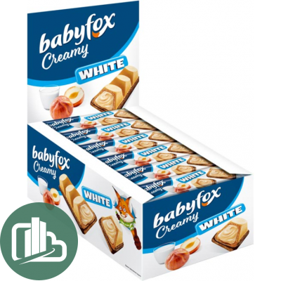 Яшкино батончик BabyFox Creamy White мол-орех 18.2 1/24 (6)