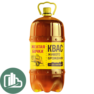 Квас Желтая Бочка 3,5л 1/4