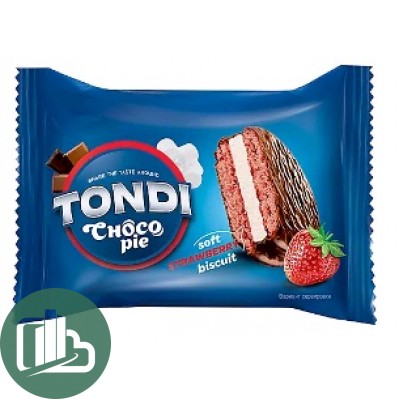 Яшкино Tondi Choco Pie Чоко Пай Клубника 30гр 1/70