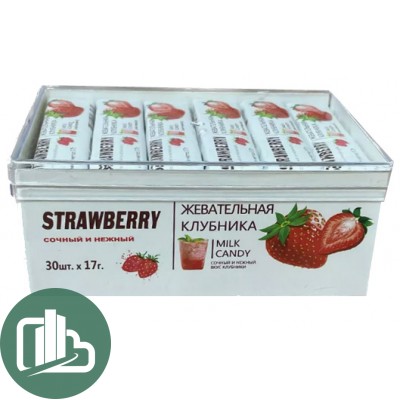 ВК Жевательная конфета 17гр FLUFBERRY со вкусом клубника 1/30 (16)