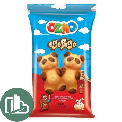 Кекс OZMO Ogopogo с какао и шоколадным кремом 30гр 1/24