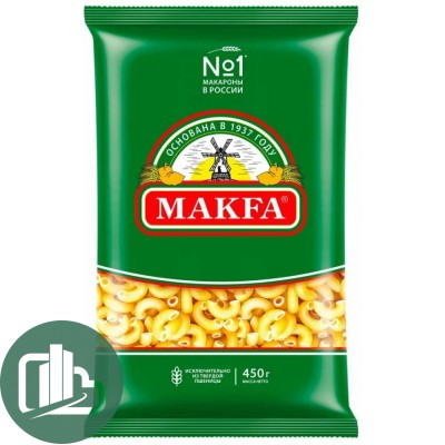 Макфа рожки гладкие 400г/1/20