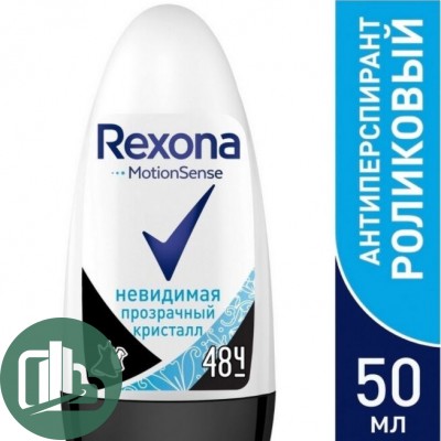 Рексона Антиперспирант шариковый невидимая прозрачный кристалл 50мл 1/6
