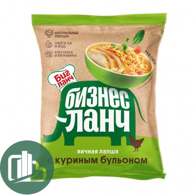 БИЗНЕС ЛАНЧ Лапша 60гр с куриным бульоном 1/100