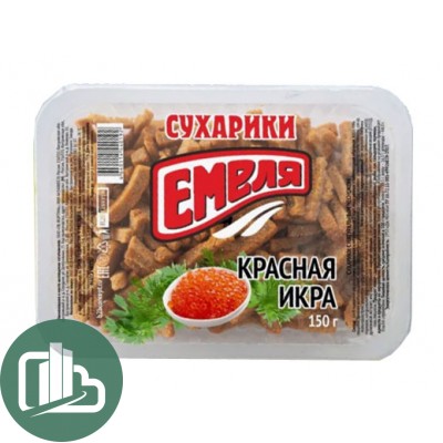 Сухарики Емеля 150гр Красный икра 1/15