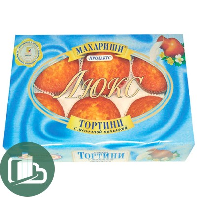 Тортини кекс 200 гр. Молочная начинка 1/16 Махариши