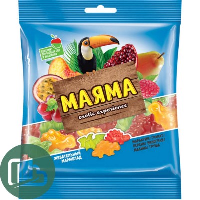 Яшкино жев. мармелад Маяма 170г Динозаврики ассорти вкусов с витаминами. 1/20