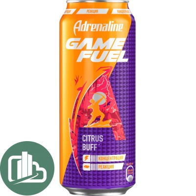Адреналин Раш 0,449л GAME FUEL Цитрус 1/6 ж/б